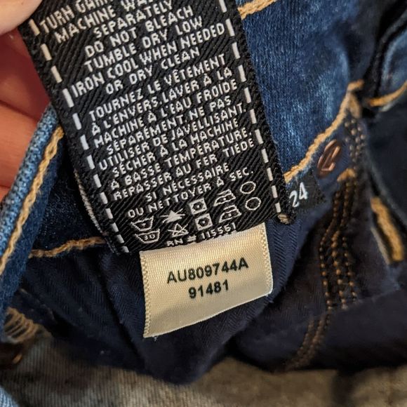 7 For All Mankind 24 The Ankle Skinny Distressed 7FAM Women's Designer Jeans - Picture 16 of 16